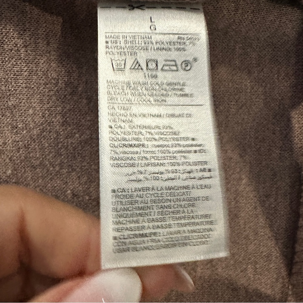 Old Navy Women's Wool Blend Pea Coat in Light Pale Pink Size L (EUC) - Picture 10 of 14